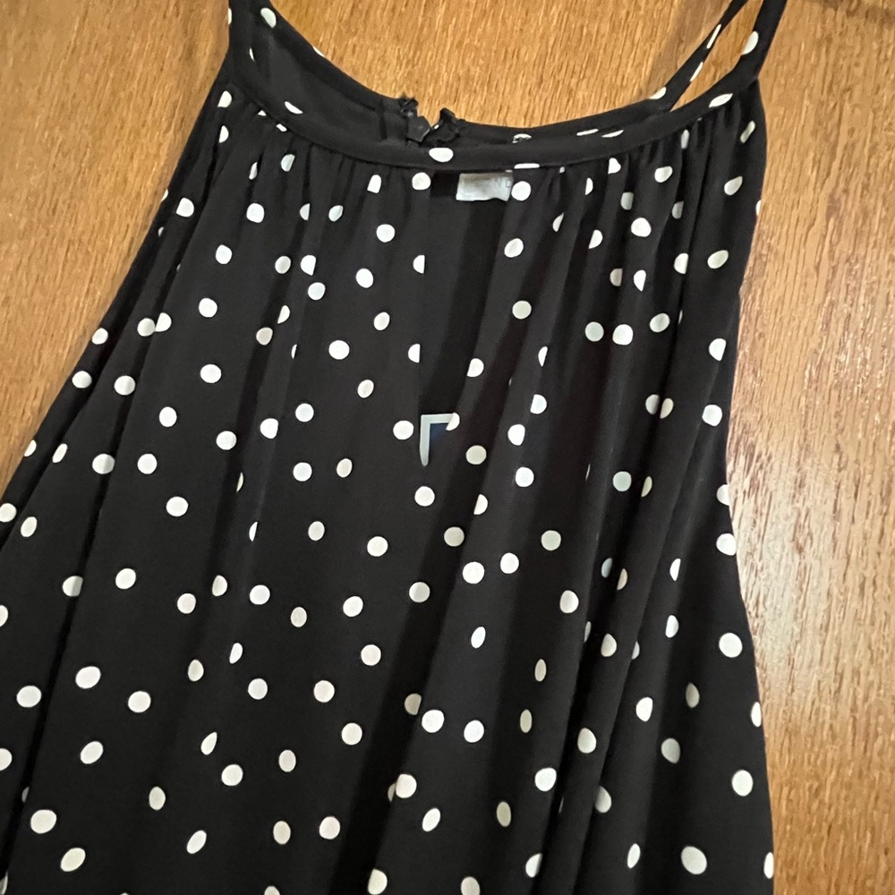 Elegant Black and White Polka Dot Jumpsuit - Picture 2 of 4